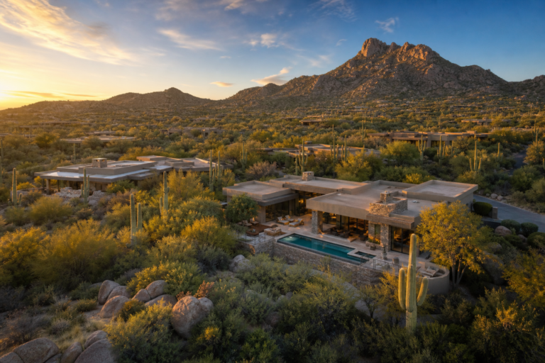 Troon Scottsdale homes with Pinnacle Peak desert views
