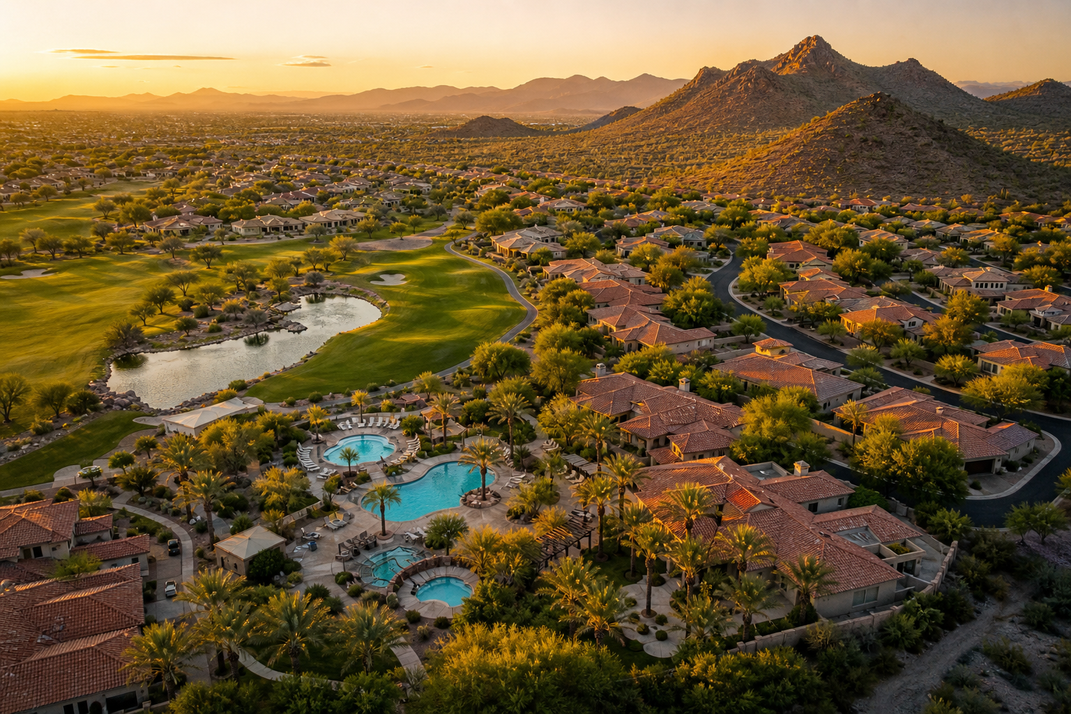 Best 55+ communities Phoenix Arizona retirement homes with golf and pools