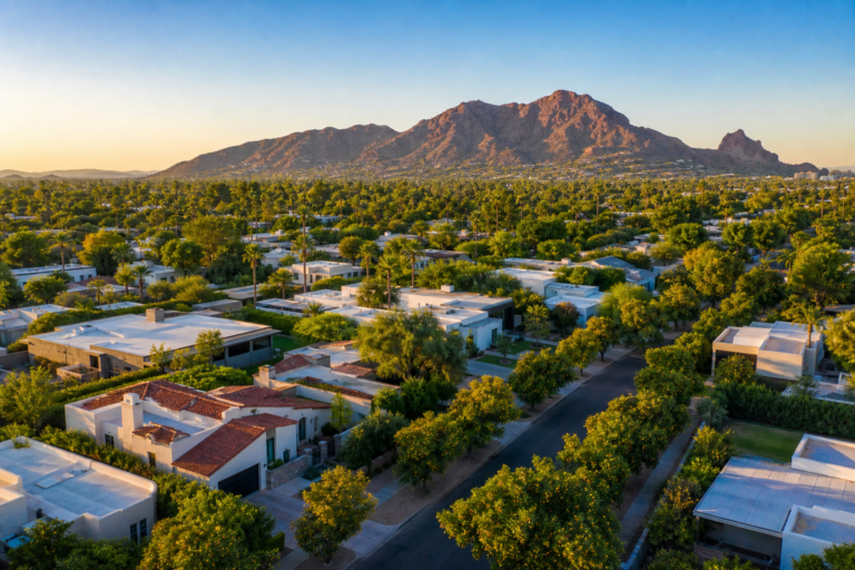 living in Arcadia Phoenix neighborhood homes citrus trees