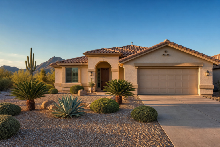 Prepared Phoenix Arizona home with fresh desert landscaping illustrating a selling home Phoenix checklist